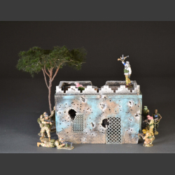 Mogadishu bomb and shelled house