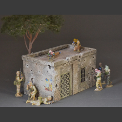 Mogadishu bomb and shelled house