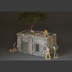 Mogadishu bomb and shelled house