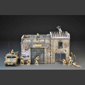 Mogadishu bomb and shelled house with Tower