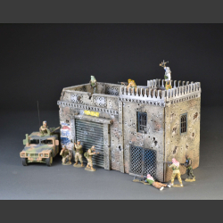 Mogadishu bomb and shelled house with Tower