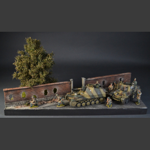 Brick wall two-sided - diorama