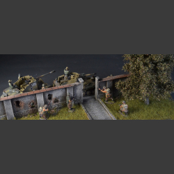 Brick wall two-sided - diorama