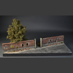Brick wall two-sided - diorama