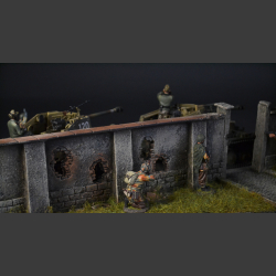 Brick wall two-sided - diorama