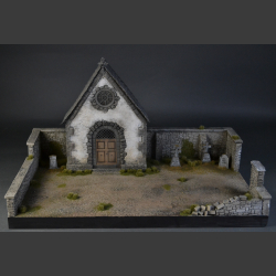 Cemetery and chapel - diorama