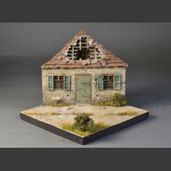 Italian house bombed and shelled - diorama