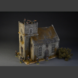 Medieval church with tower
