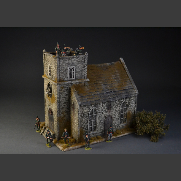 Medieval church with tower