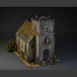 Medieval church with tower