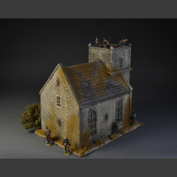 Medieval church with tower