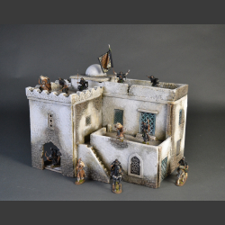 North African Mosque with tower and residence