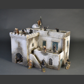 North African Mosque with tower and residence