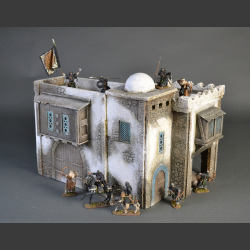 North African Mosque with tower and residence