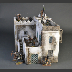 North African Mosque with tower and residence