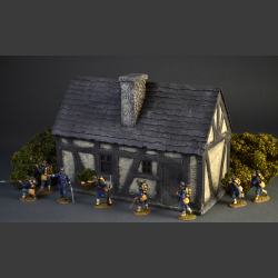 French medieval half-timbered house