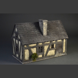 French medieval half-timbered house