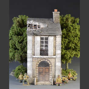 French Normandy house with bomb roof