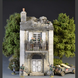 French Normandy house with bomb roof and balcony