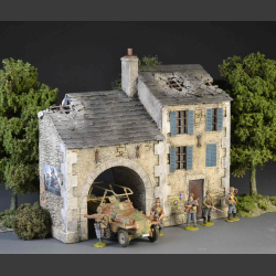 French Normandy house with bomb roof and passage gate
