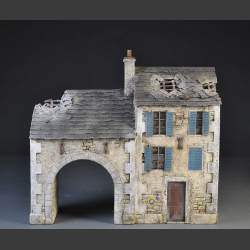 French Normandy house with bomb roof and passage gate
