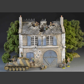 French Normandy Manor house with bomb roof