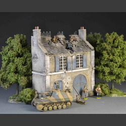 French Normandy Manor house with bomb roof