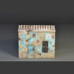 Mogadishu bomb and shelled house