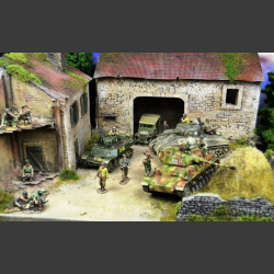 Farmhouse and Barn - diorama
