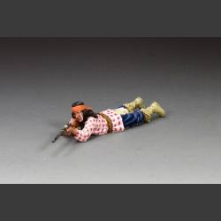 Prone Apache fires his carbine