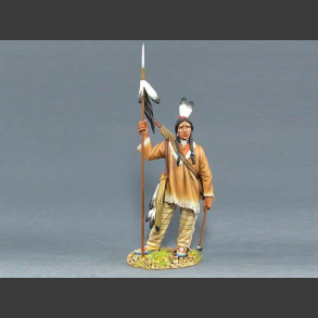 Sioux warrior with spear
