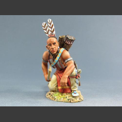 Sioux Warrior kneeling with Bow