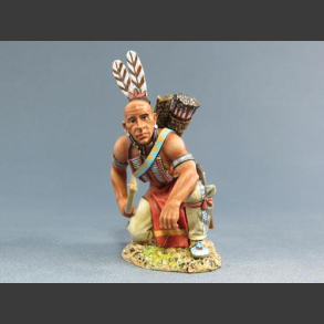 Sioux Warrior kneeling with Bow