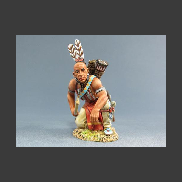 Sioux Warrior kneeling with Bow
