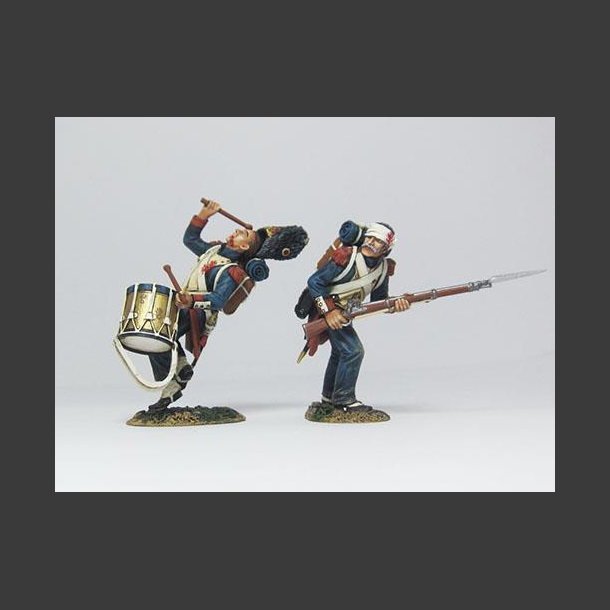 French "Old Guards" set - Wounded Guardsman and shot Drummer