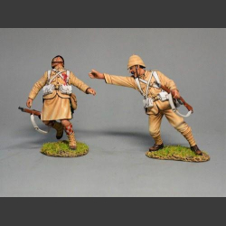 British Infantry Reaching for Wounded Comrade "Dont Fall!"