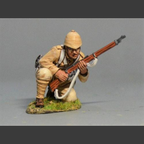 British Infantryman Crouched Down