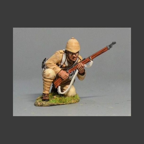British Infantryman Crouched Down