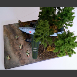 Coniferous forest and road - diorama
