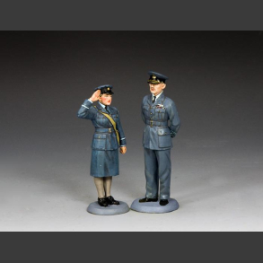  Air Chief Marshal Sir Hugh Dowding & The WAAF Section Officer
