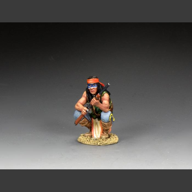  'Black Knife' Crouching Apache Warrior