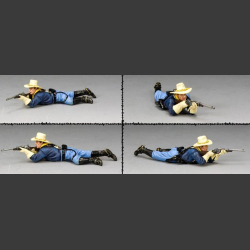 Trooper Lying Prone Firing Carbine