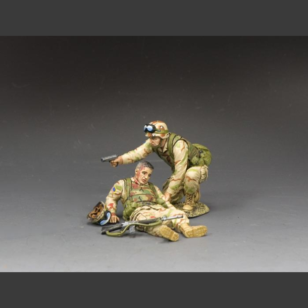 "Stay down!" or "No Man Left Behind"