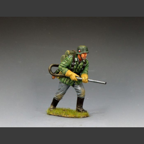 Wehrmacht infantryman advances with flamethrower model-41