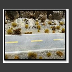 Asphalt road through desert - diorama