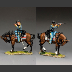 Confederate Cavalry Sergeant Firing Carbine