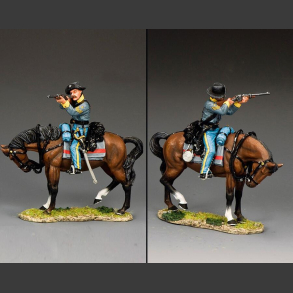 Confederate Cavalry Sergeant Firing Carbine
