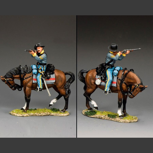 Confederate Cavalry Sergeant Firing Carbine