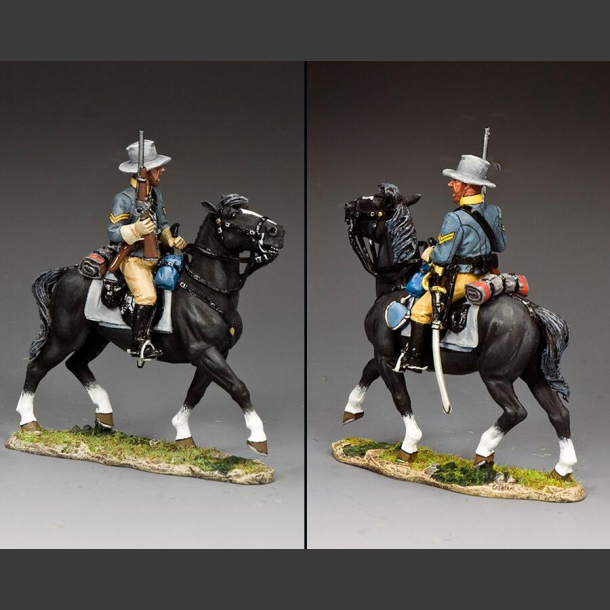Confederate Cavalry Corporal Holding Carbine