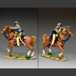 Confederate Cavalry Trooper Aiming Carbine